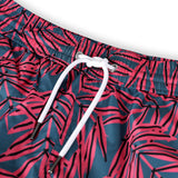 Badeshorts mit Palmenmuster Nahansicht Andrew&Cole
